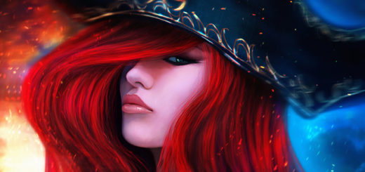 Girl with red hair (Audio Vizualiser & Digital Clock)