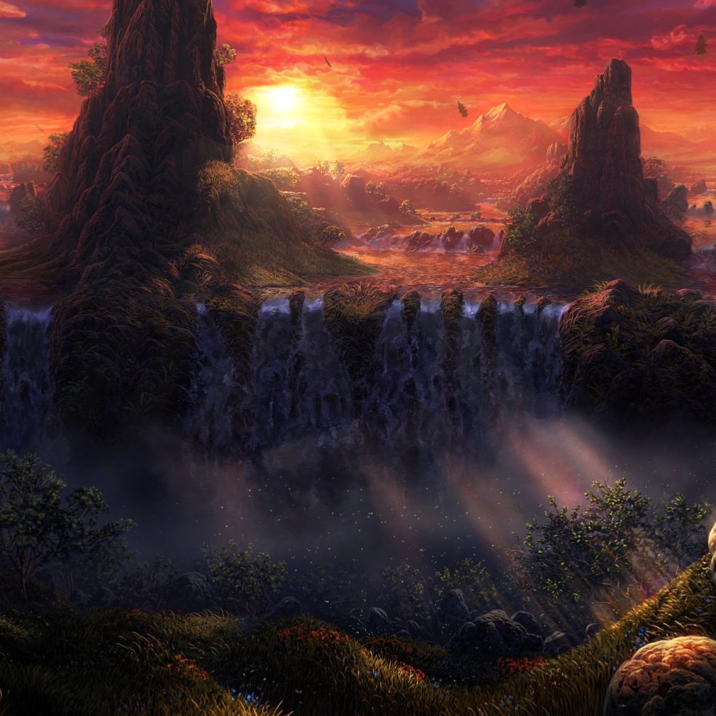 `Waterfall` | Sunset