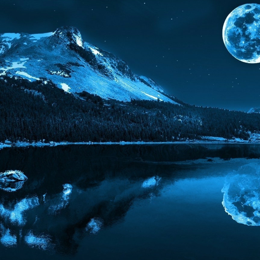 blue moon wallpaper